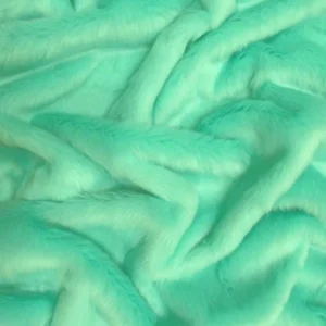 Aqua Short Shag Faux Fur Fabric