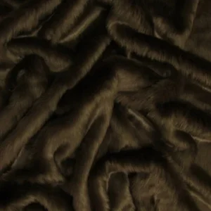 Brown Short Shag Faux Fur Fabric