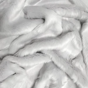 Platinum Short Shag Faux Fur Fabric