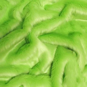 Lime Green Short Shag Faux Fur Fabric