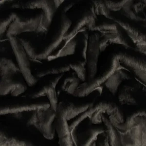 Black Short Shag Faux Fur Fabric