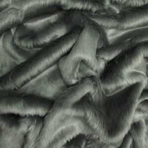 Gray Short Shag Faux Fur Fabric