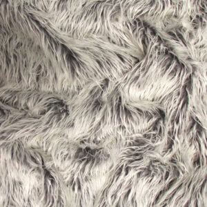 Grey Frost Solid Mongolian Long Pile Faux Fur