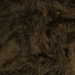 Brown Solid Mongolian Long Pile Faux Fur