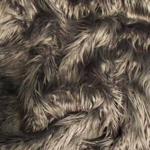 Pewter Solid Mongolian Long Pile Faux Fur