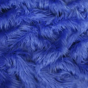 Royal Blue Solid Mongolian Long Pile Faux Fur