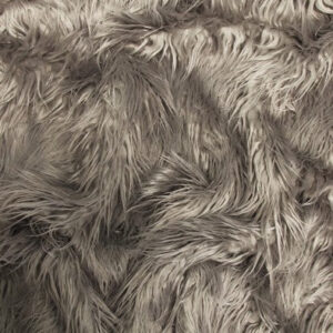 Oyster Solid Mongolian Long Pile Faux Fur