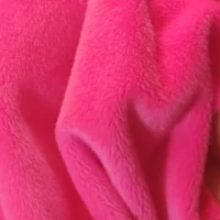 Neon Pink Minky Solid Baby Soft Fabric-2